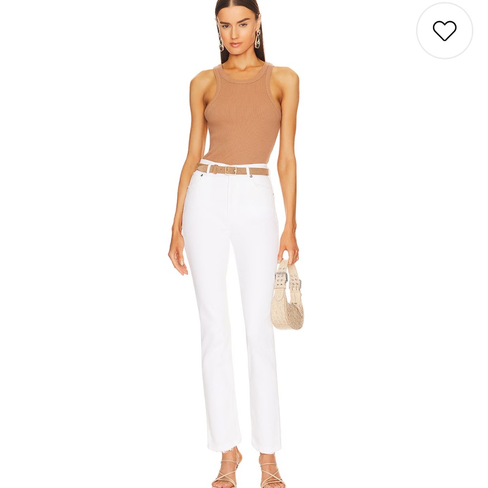 AGOLDE 28 Distressed Riley Long Women's White Jeans